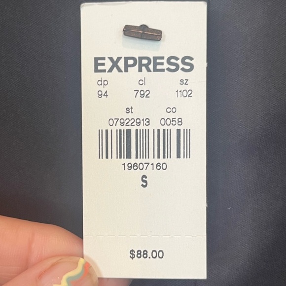 NWT Express Black 2-Piece Skirt Top Attached with O-ring Sz S Night Out V-Neck - Picture 6 of 16